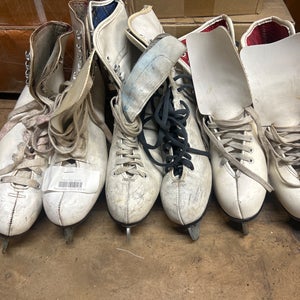 Figure Skates (3 pairs) Sz 8 & 9