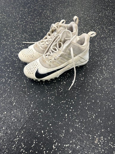 Used Nike HURRUACHE LAX Cleats Boys White Junior 05 11849-S000032401