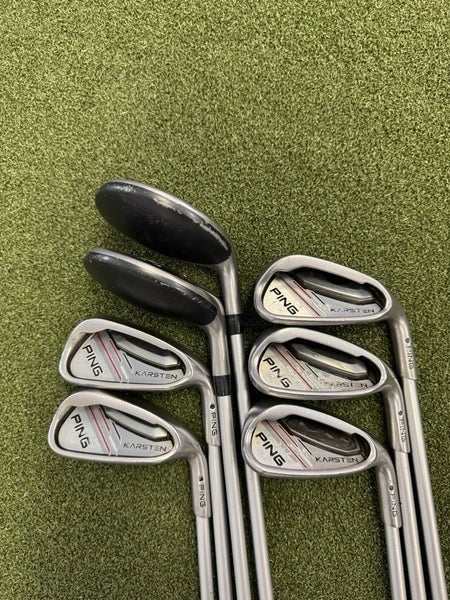 Ping Karsten Iron Set 4 + 5 Hybrid 7-PW,UW Black Dot Regular Graphite RH