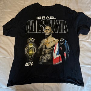 UFC Goat Grew Large Black Israel Adesanya T Shirt