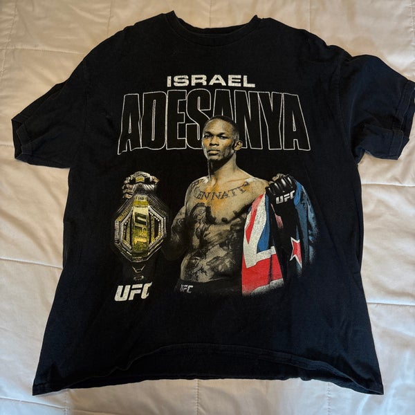 UFC Goat Grew Large Black Israel Adesanya T Shirt