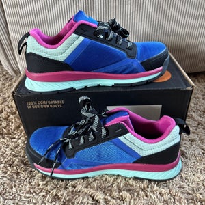 Blue Women's Bogs Size M 5.5 (W 6.5) Adult Steel Toe Shoes (New)