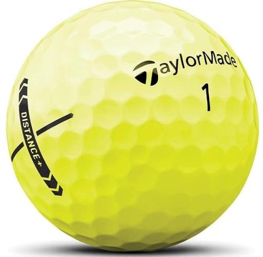 Taylor Made Distance+ Golf Balls (Yellow, 3pk) 1 Sleeve 2025 NEW