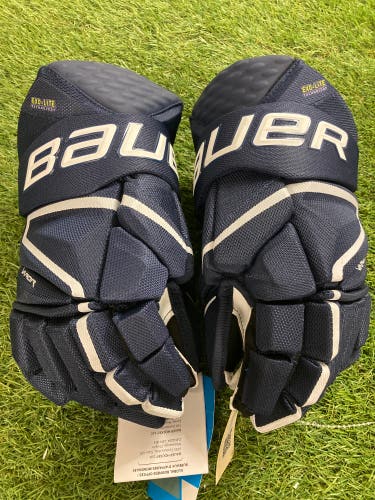 Blue Senior Bauer Vapor Hyperlite Gloves 14" (New)