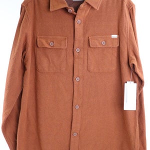 HURLEY MENS SANTA CRUZ TWILL FLANNEL LONG SLEEVE SHIRT Sz. Small NEW - READ