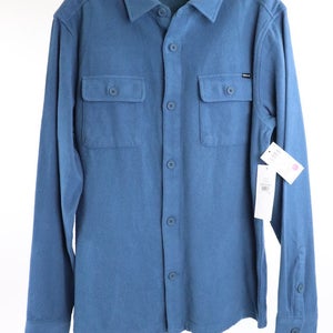 Men's Hurley Santa Cruz Twill Long Sleeve Button Up Flannel Shirt Sz. Small NEW
