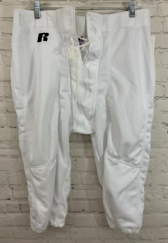 Russell Athletic F14CAMX Men's 100% Polyester Baseball Pants White XL