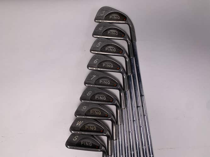 Ping Karsten III Iron Set 3-PW+SW Orange Dot 2* Flat Karsten Steel Mens RH