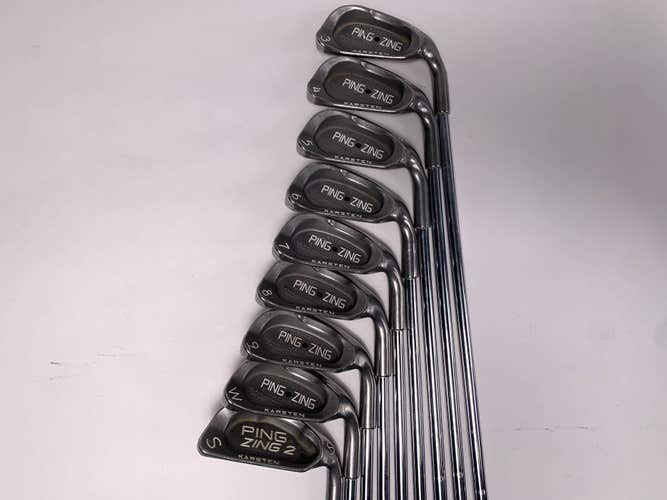Ping Zing Iron Set 3-PW+SW Black Dot Karsten JZ Regular Steel Mens RH
