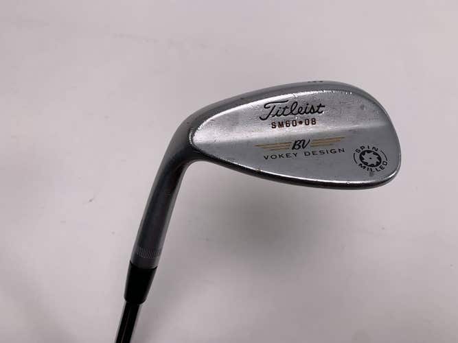 Titleist Vokey Spin Milled Chrome 2009 Lob Wedge LW 60* 8 Rifle FCM 5.0 Mens LH