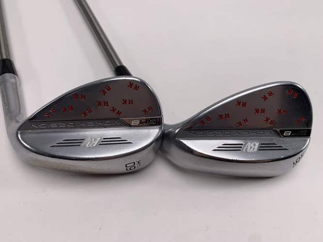 Titleist Vokey SM8 Tour Chrome Wedge Set 56* 8 | 60* 14 SteelFiber i95 Mens RH