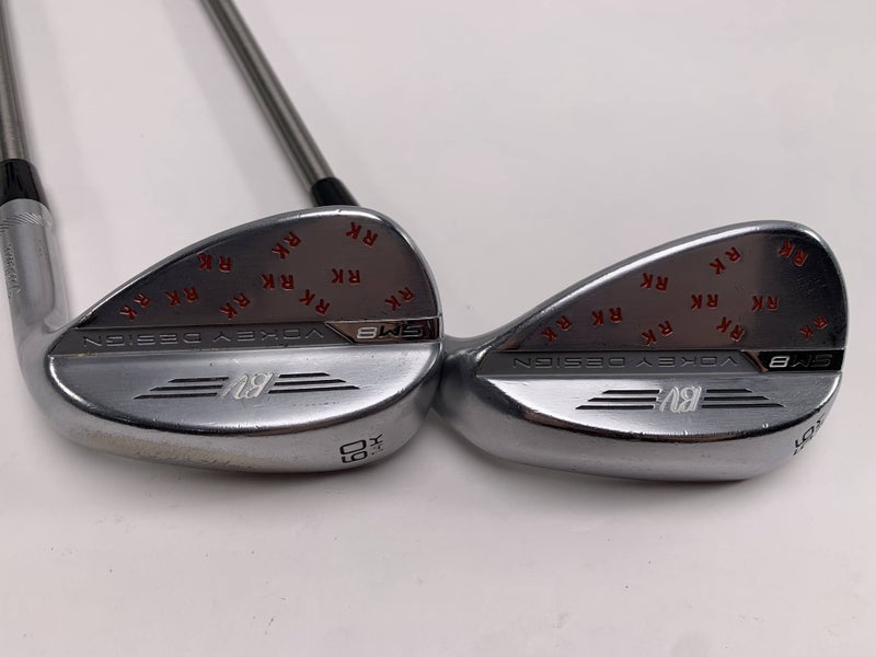 Titleist Vokey SM8 Tour Chrome Wedge Set 56* 8 | 60* 14 SteelFiber i95 Mens RH