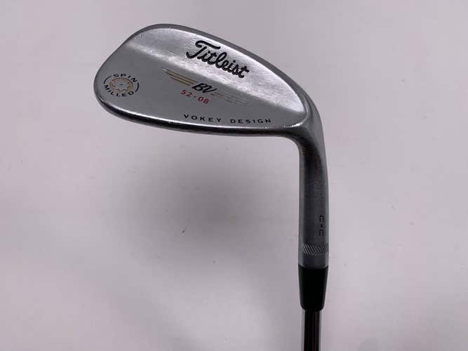 Titleist Vokey Spin Milled Chrome 2009 Gap Wedge GW 52* 8 Wedge Steel Mens RH