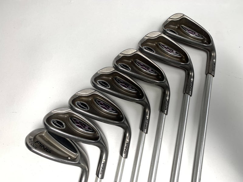 Ping Rhapsody Iron Set 7-PW+GW+SW+LW White Dot 3* Up ULT 129 Ladies RH