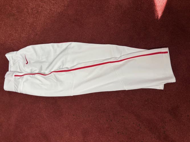 White Medium Youth Nike Game Pants (New)
