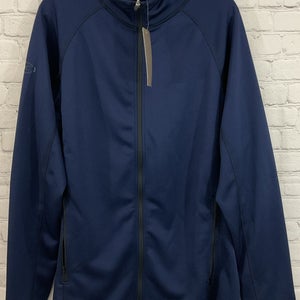 XARA Mens Performance Soccer Jacket Sevilla Dri X Moisture Wicking Large Navy