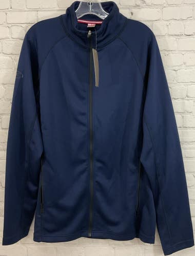 XARA Mens Performance Soccer Jacket Sevilla Dri X Moisture Wicking Large Navy