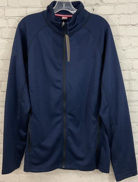XARA Mens Performance Soccer Jacket Sevilla Dri X Moisture Wicking Large Navy