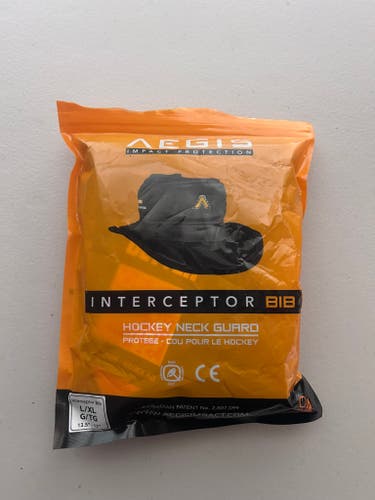 (New) Interceptor (Bib) Hockey Neck Guard/Protector Featuring D3O