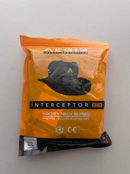 (New) Interceptor (Bib) Hockey Neck Guard/Protector Featuring D3O