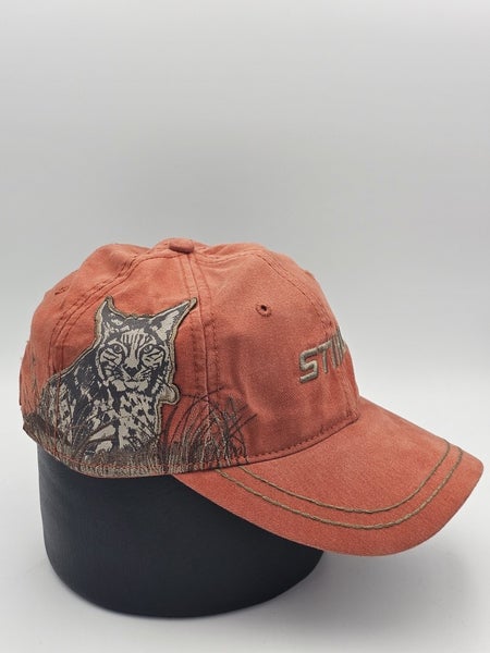 NEW Vintage Stihl 2012 Bobcat Nature Collectors Dri-Duck Wildlife Hat Stapback