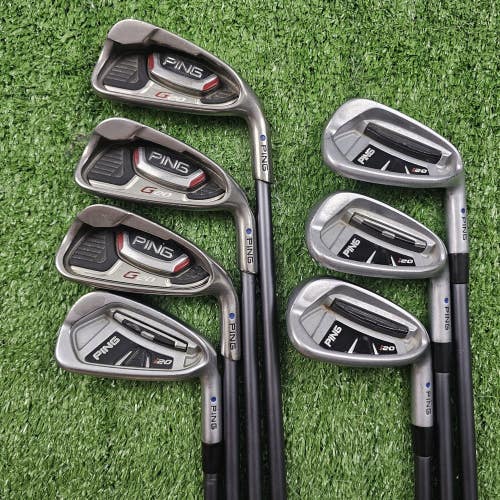 Ping G20 i20 Combo Iron Set 4-PW Blue Dot CFS 70g Regular Flex Graphite RH -0.5"