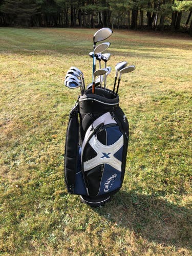 A Complete Bag of Callaway TaylorMade Ping Golf Clubs Driver Woods Hybrids Irons Putter Wedges