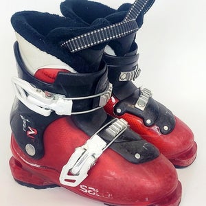 Used $150 Kid's Salomon T2 Ski Boots Red Sizes 18 19 21 23.5 24.5
