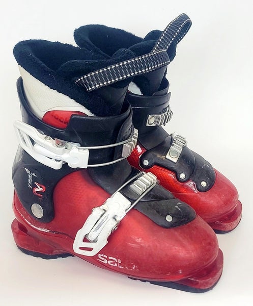 Used $150 Kid's Salomon T2 Ski Boots Red Sizes 18 19 21 23.5 24.5