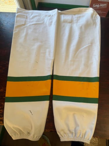Minnesota north stars White Senior Large Socks Pro Stock (Used)