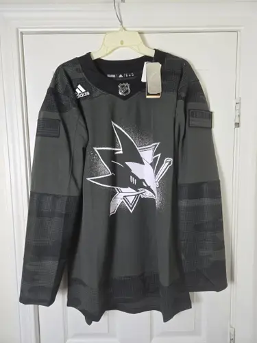 San Jose Sharks Military Appreciation Camo Adidas Jersey 46 New With Tags *Read Full Description*