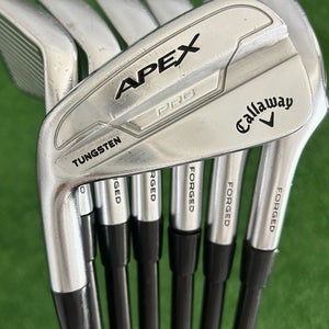 LH Callaway Apex Pro 21 Forged Iron Set 5-A / MMT 105 TX Extra Stiff Graphite