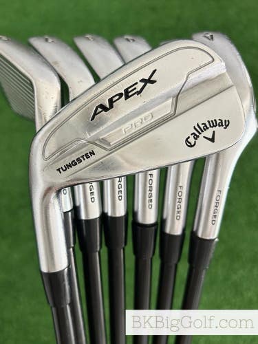 LH Callaway Apex Pro 21 Forged Iron Set 5-A / MMT 105 TX Extra Stiff Graphite