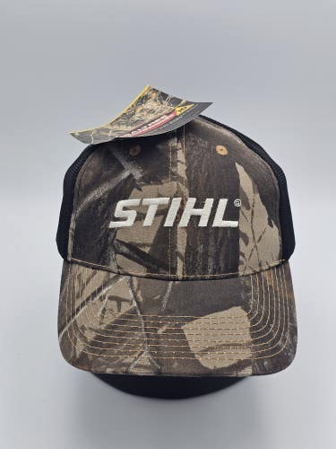 NEW Realtree STIHL Chainsaw Tool Machine Promo Hunting Camo Mesh Hat Strapback