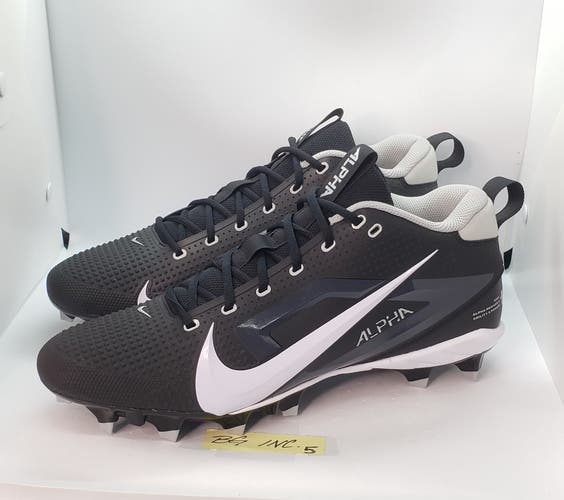Nike Men's Alpha Menace 4 Varsity Black Football Cleats FN0027-001 Size 13 NEW