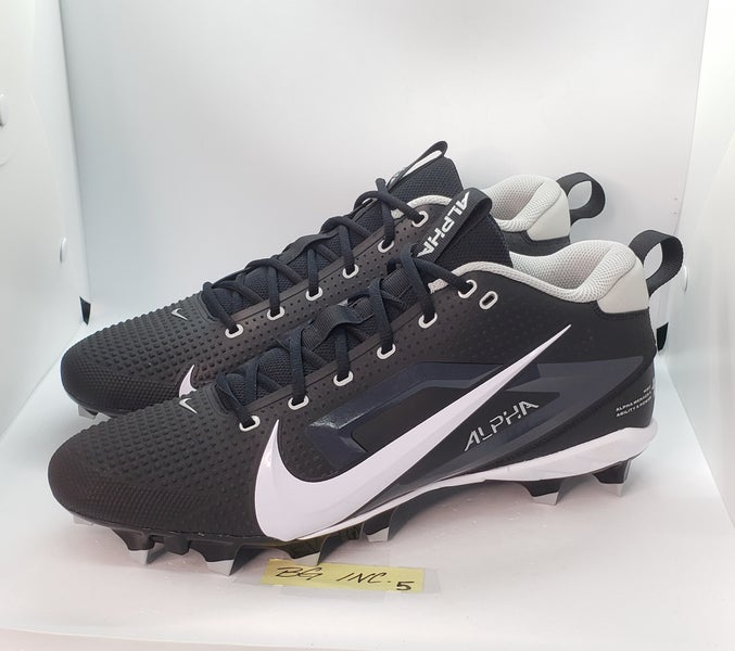 Nike Men's Alpha Menace 4 Varsity Black Football Cleats FN0027-001 Size 13 NEW