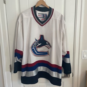 Authentic CCM Vancouver Canucks West Coast Express White Jersey Size XL