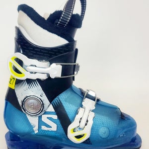 Used $150 Kid's Salomon T2 Ski Boots blue Sizes 12 13 2 3 Mondo 18 19 20 21