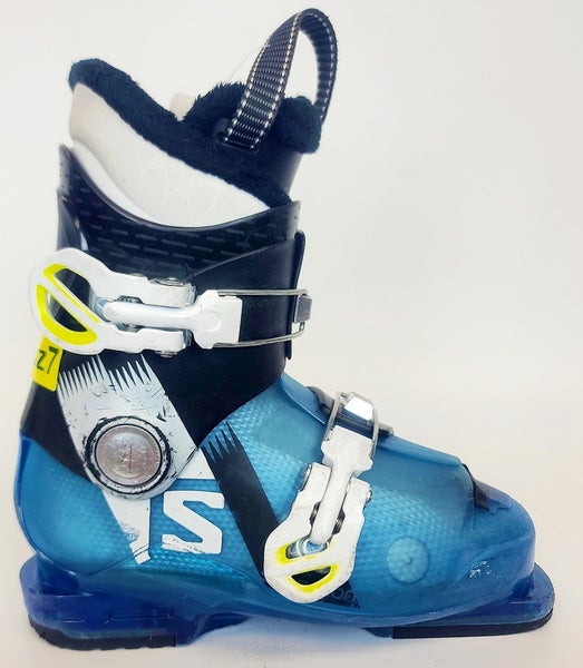 Used $150 Kid's Salomon T2 Ski Boots blue Sizes 12 13 2 3 Mondo 18 19 20 21