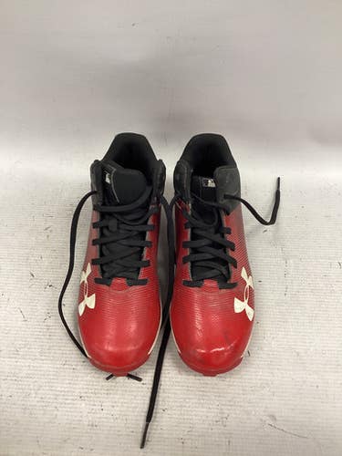 Used Under Armour BASEBALL CLEAT BB/SB Cleats Red Junior 02.5 11851-S000038609