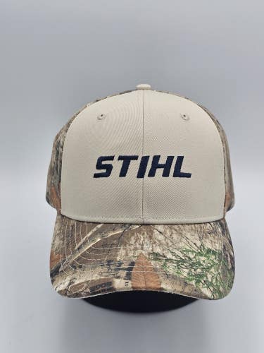NEW STIHL camo Chainsaw Realtree Camo Hunting USA Flag Hat Cap Strapback