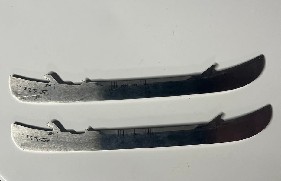 BAUER FLY-X STEEL RUNNERS SIZE 254mm USED