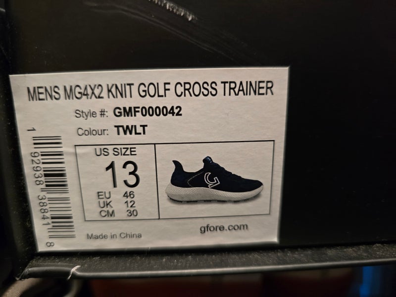 GFore MG4x+ Navy  Size 13.0 (W 14.0) Adult GFore Golf Shoes (New)
