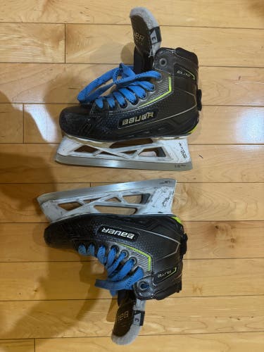 Bauer Elite Hockey Goalie Skates Regular Width Size 3 (Used)