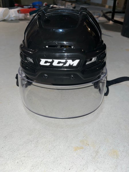 Medium CCM Super Tacks X Helmet Pro Stock (Used) + Visor