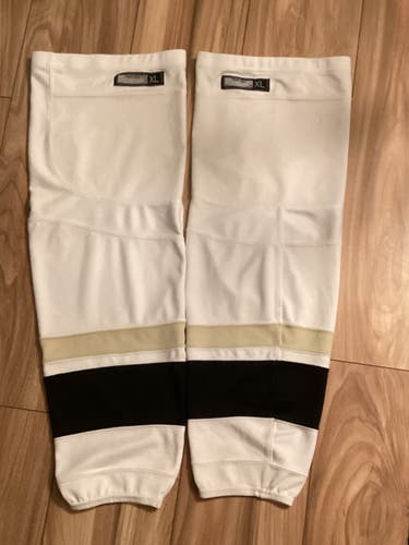White Pittsburgh Penguins Senior XL Reebok Socks Pro Stock (Used)
