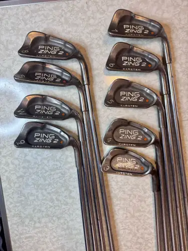 Ping Zing 2 Karsten Orange Dot Iron Set 3-PW-SW Steel Shaft JZ Stiff Flex RH