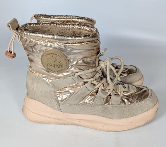 Womens PAJAR Aviva Rose Gold Faux Fur-Lined Waterproof Boots Size 8-8.5