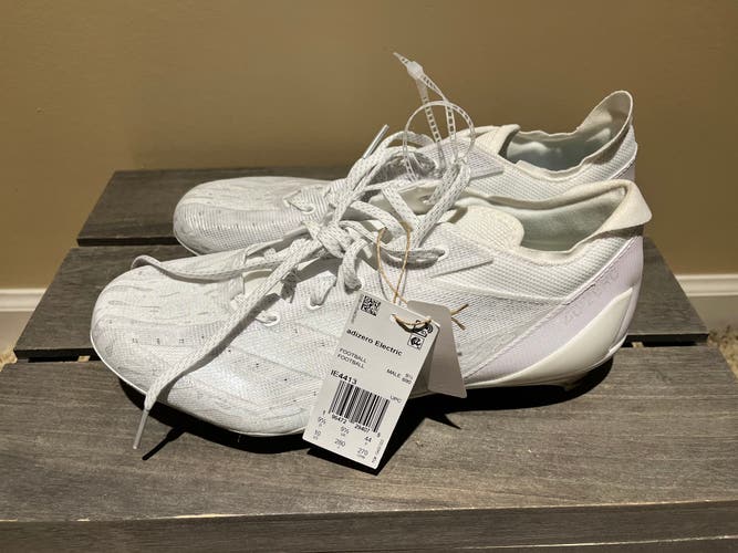 Adidas Adizero Electric Football Cleats - White and Pearl Sz 10 Mens