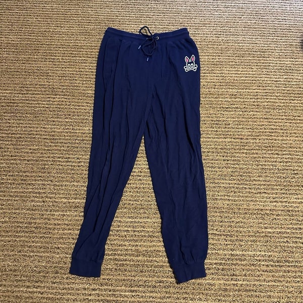 Psycho Bunny Joggers Mens Medium  Navy Blue Casual Sweatpants